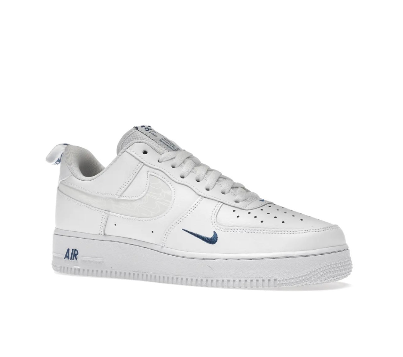 Nike Air Force 1 White Mini Blue Swoosh