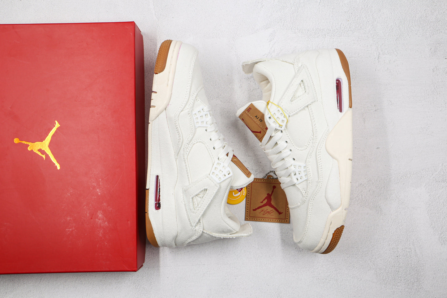 Air Jordan 4 Levis White Denim