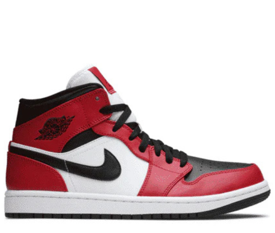 Air Jordan 1 Mid Chicago Black Toe