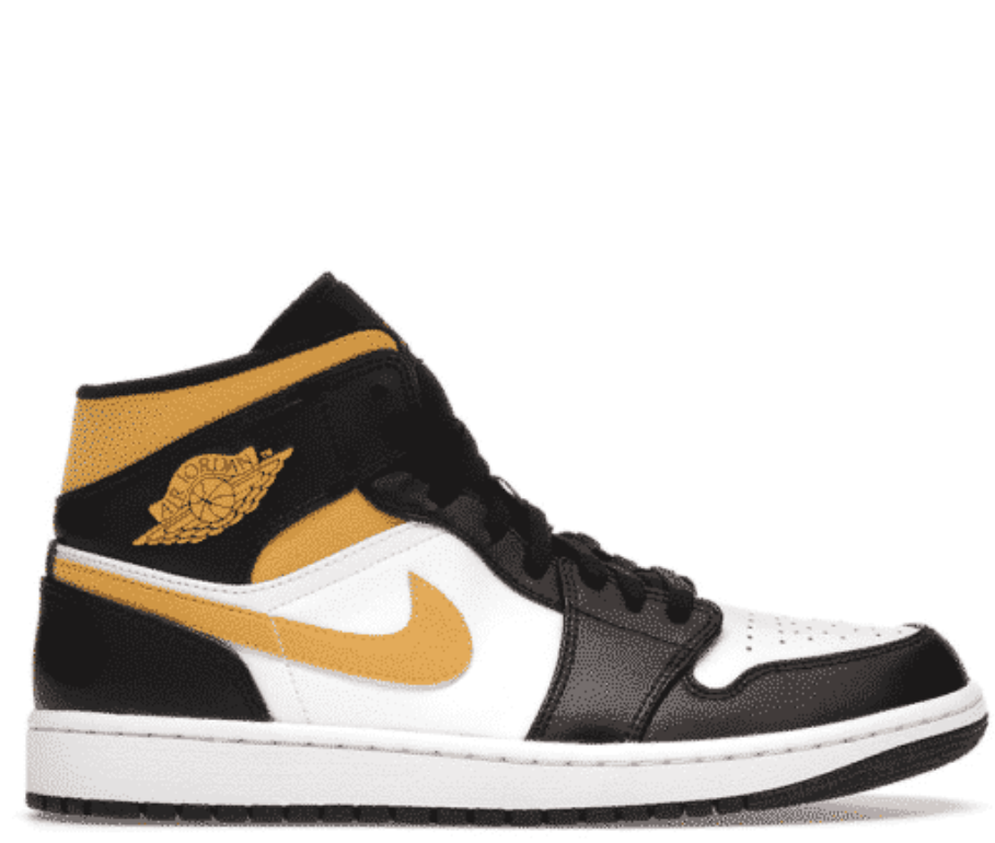 Air Jordan 1 Mid White Pollen Black