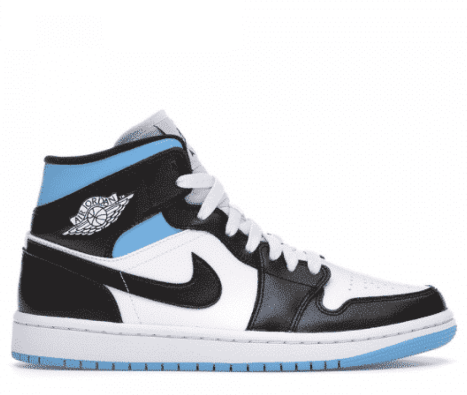 Air Jordan 1 Mid University Black White