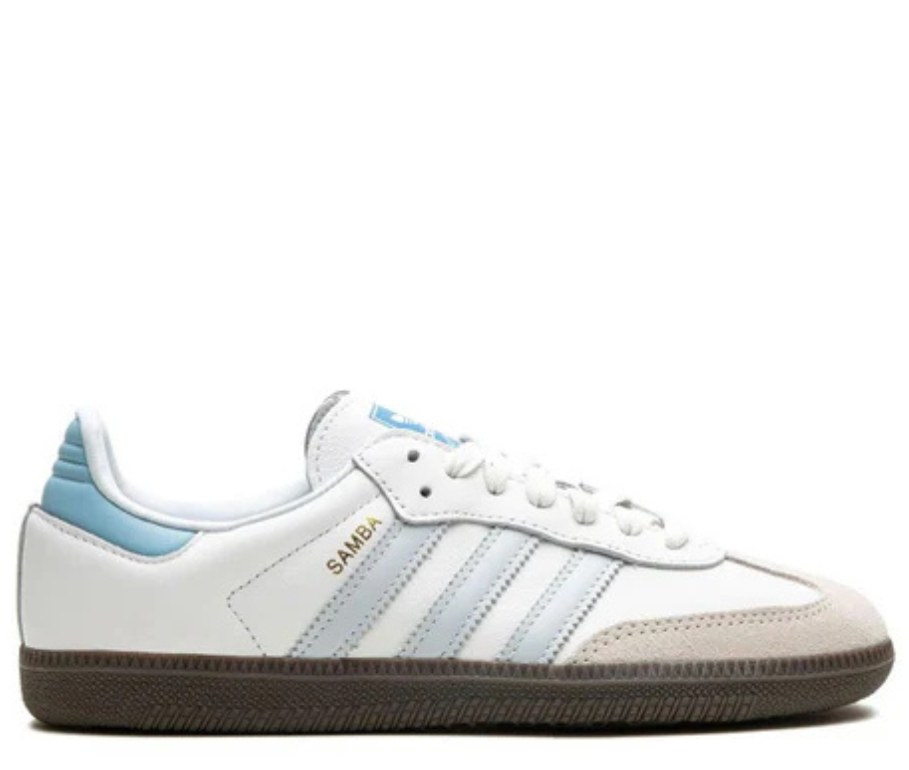 Adidas Samba white light blue