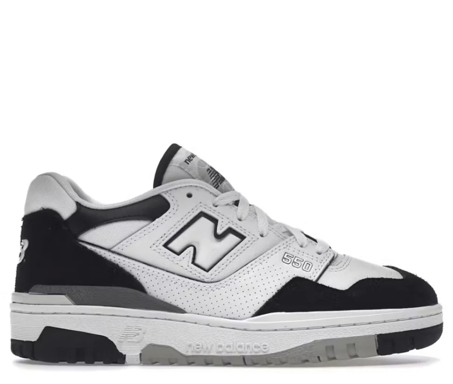 New Balance 550 white Black rain cloud