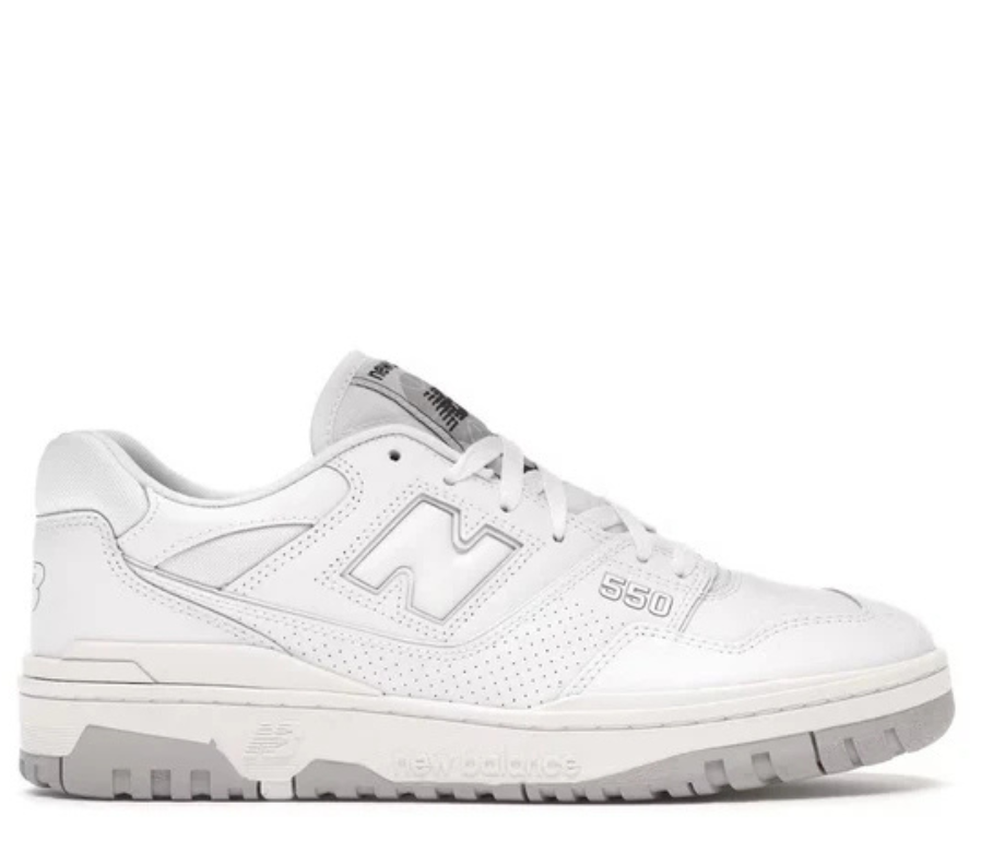 New Balance 550 Double White Grey