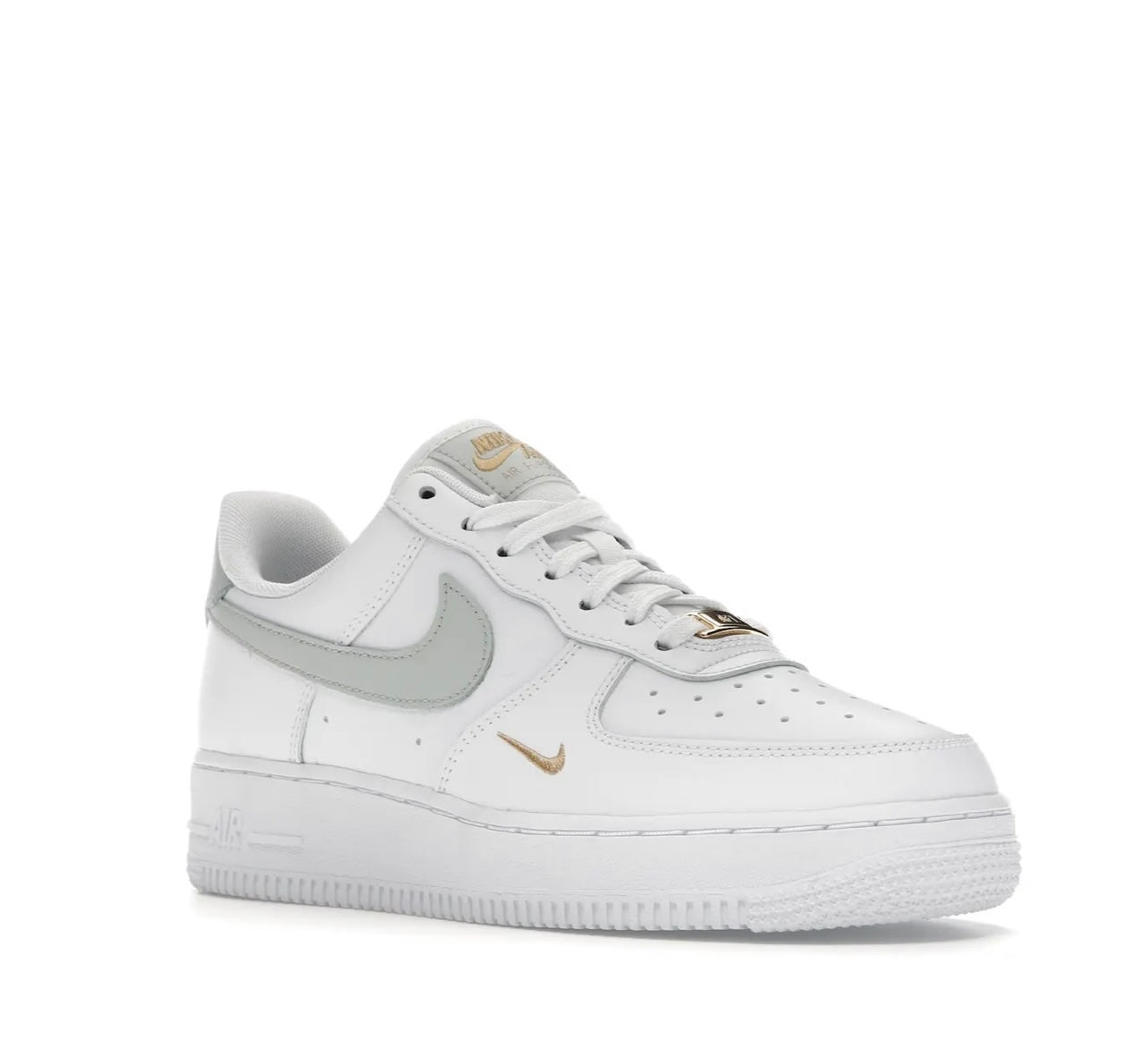 Nike Air Force 1 White Silver Mini Red Swoosh
