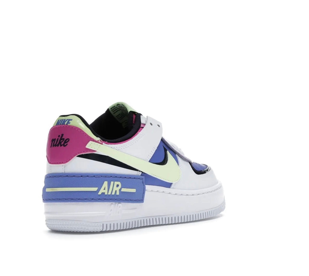 Nike Air Force 1 White Purple Green Layered Swoosh