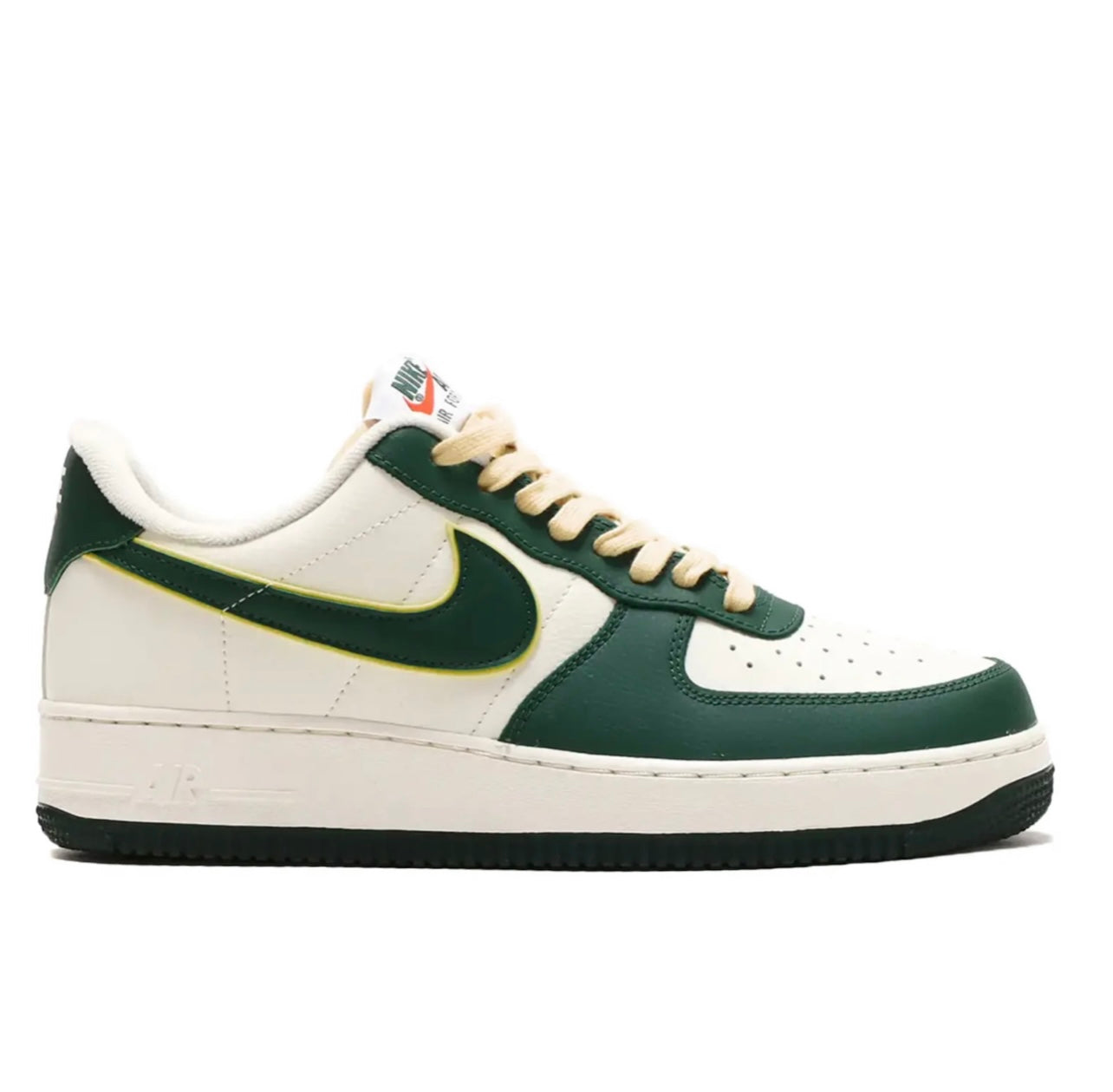 Nike Air Force 1 White Green Gold