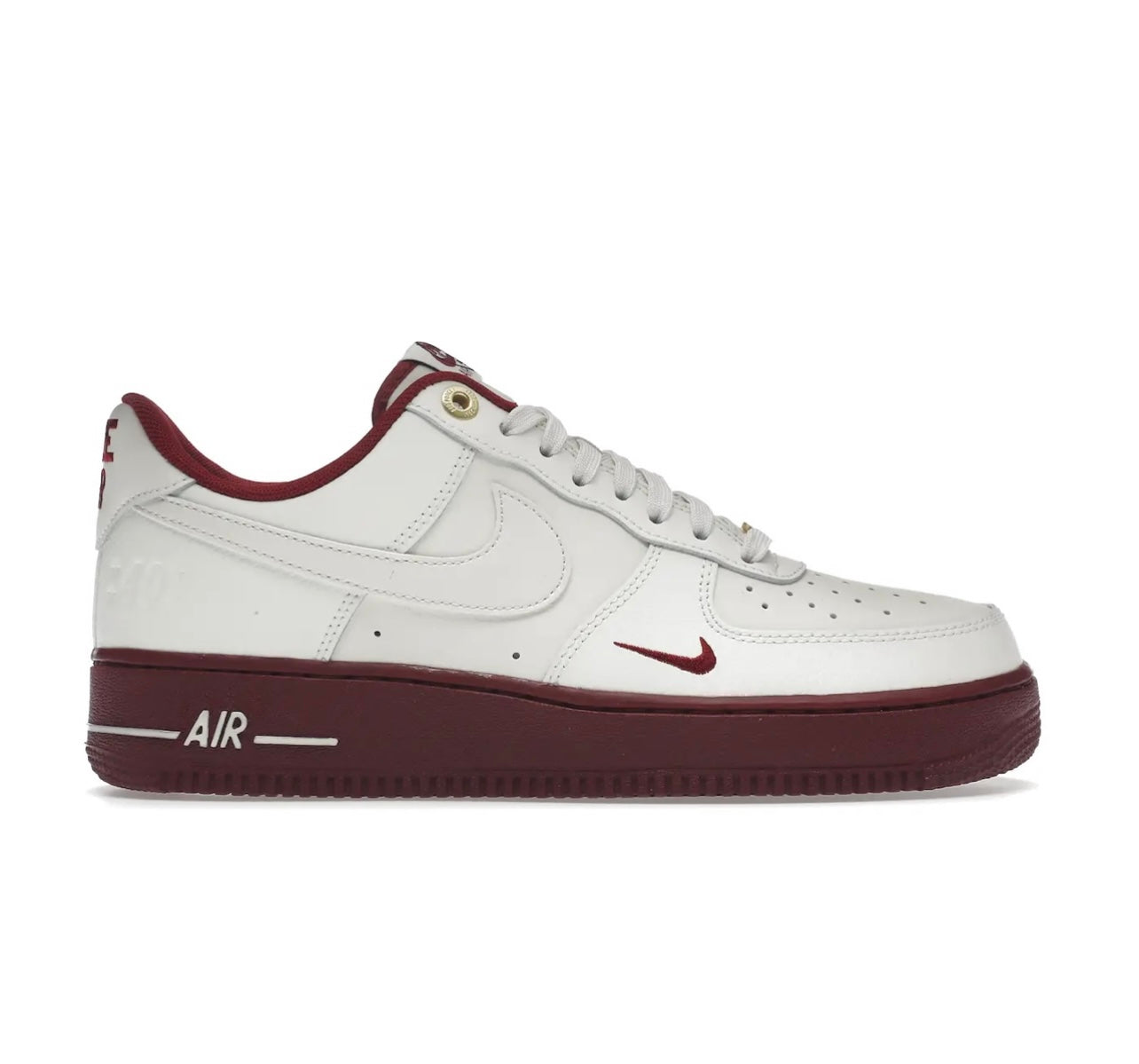 Nike Air Force 1 White Burgundy Sole