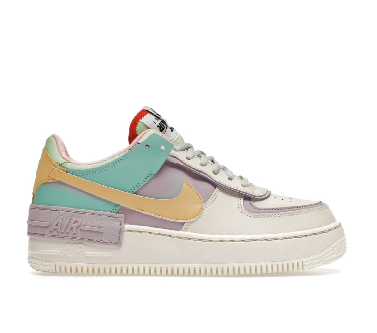 Nike Air Force 1 Beige Teal Layered Panels