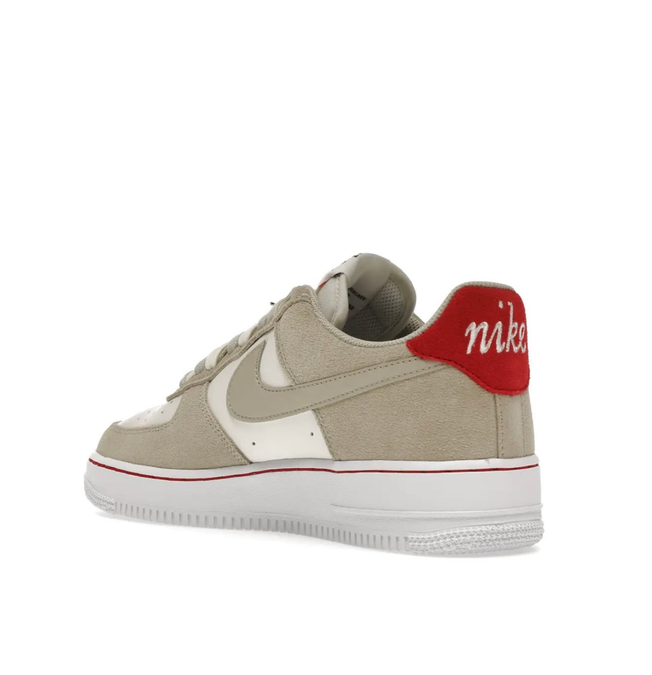Nike Air Force 1 Sail Olive Red Stitch