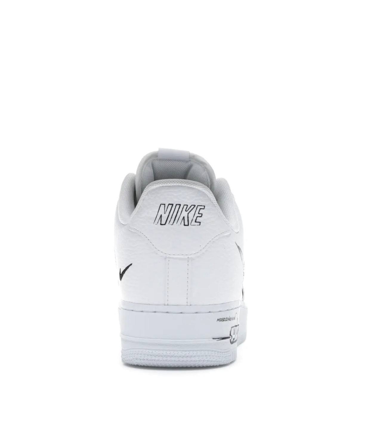 Nike Air Force 1 White Black Sketch Swoosh