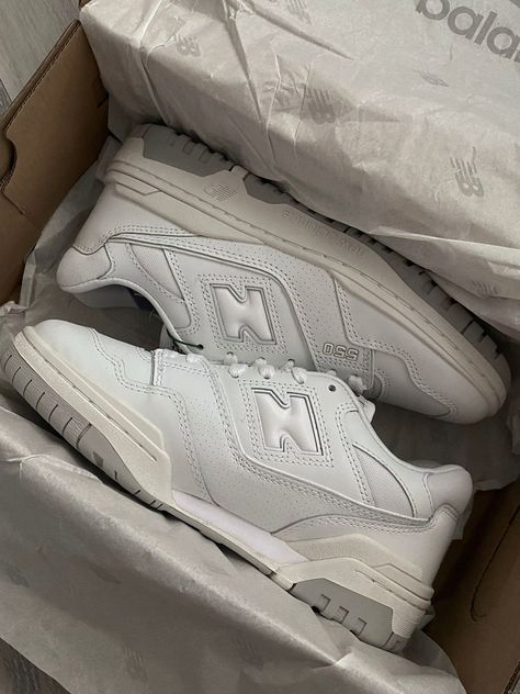 New Balance 550 Double White Grey