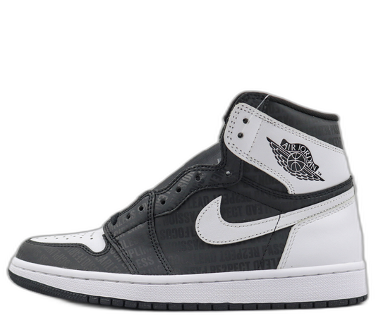 Air Jordan 1 High Black White Crackle