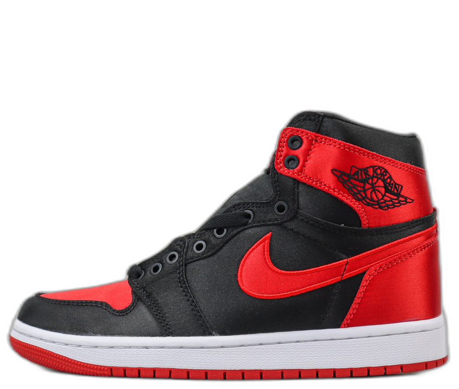 Air Jordan 1 High Satin Black Red