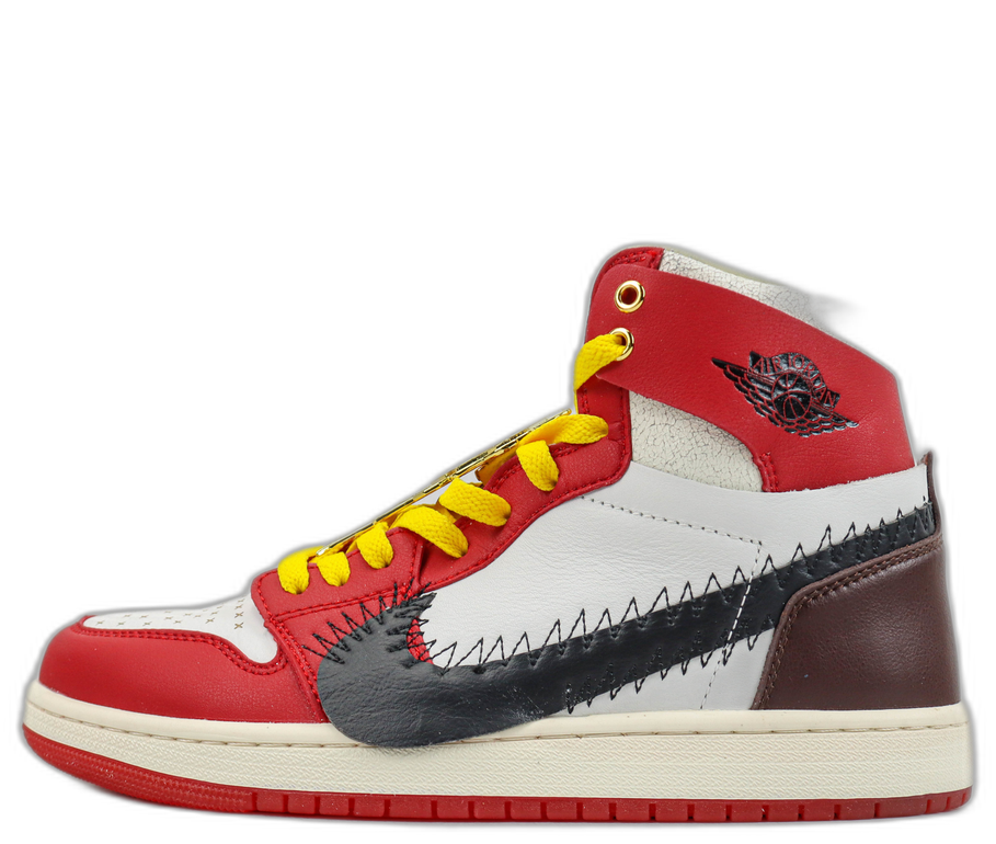 Air Jordan 1 High Red Glitter Patchwork