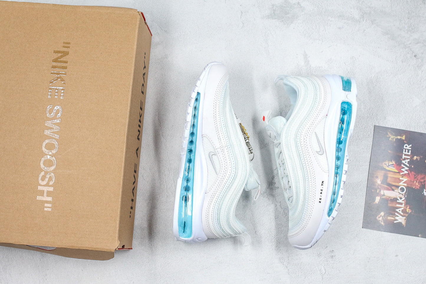 Nike Air Max 97 MSCHF x INRI Jesus Shoes Aqua