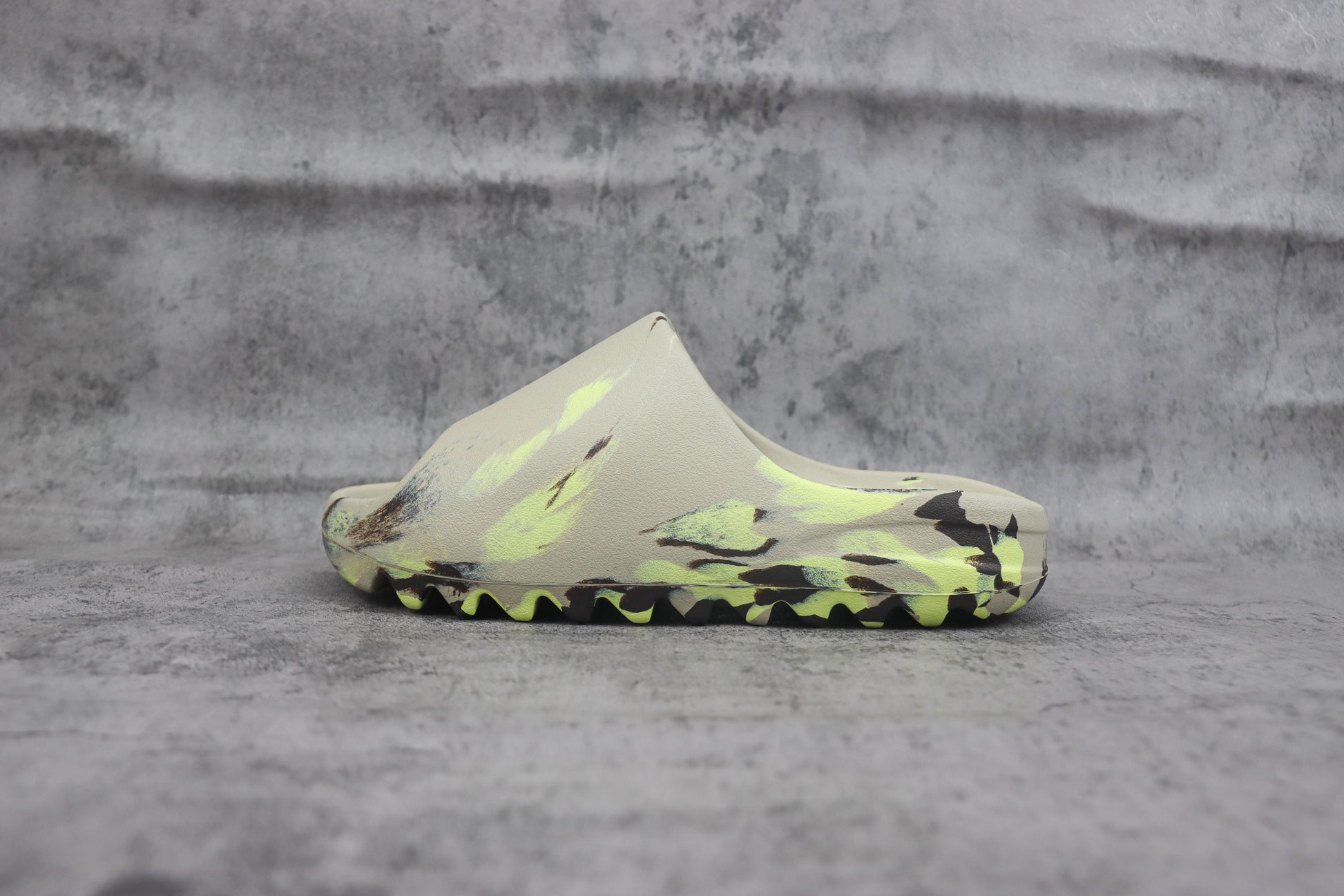 Adidas Yeezy Slide Grey Yellow Camo