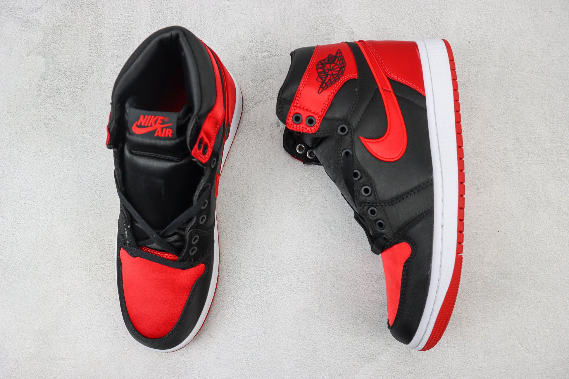 Air Jordan 1 High Satin Black Red
