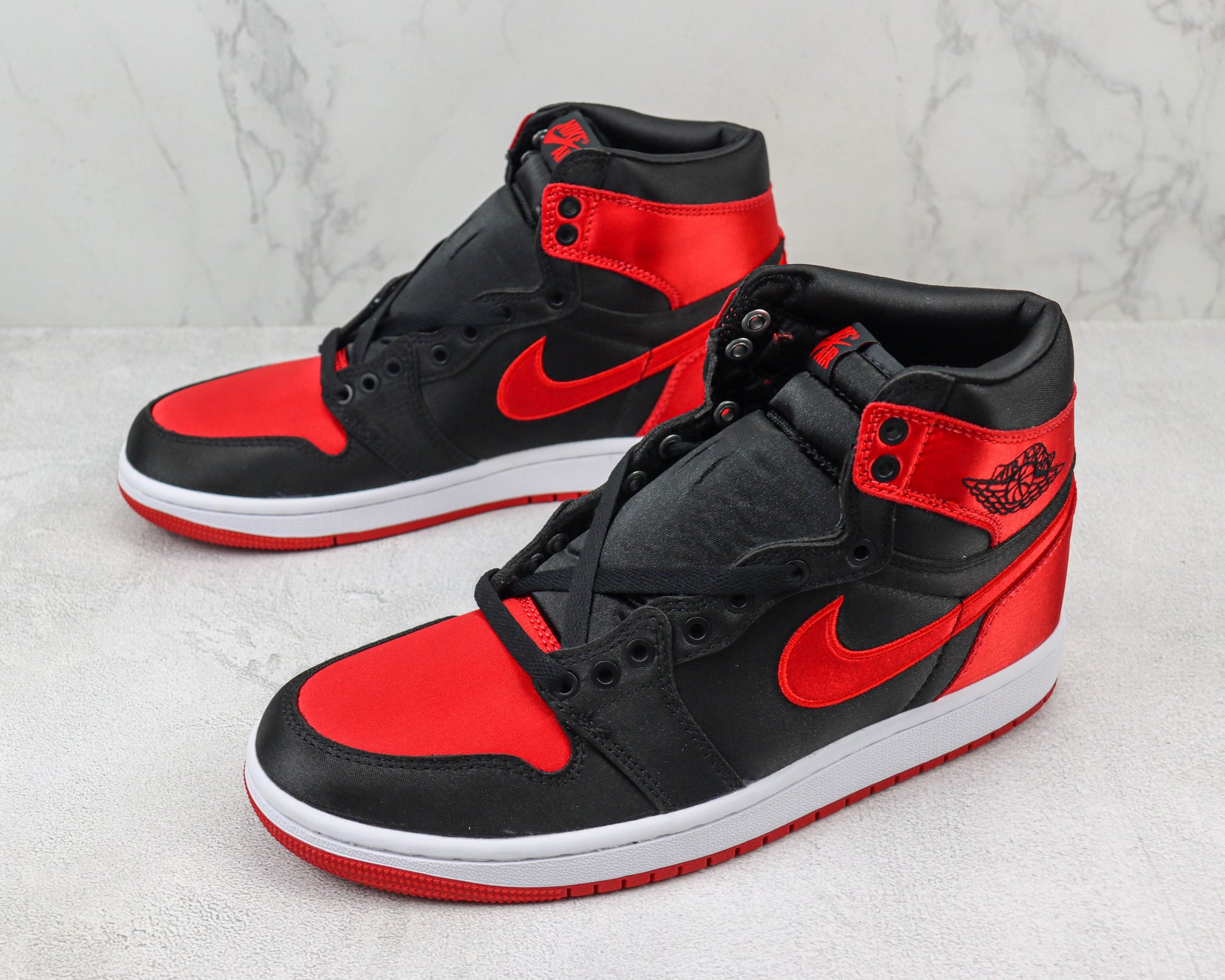 Air Jordan 1 High Satin Black Red