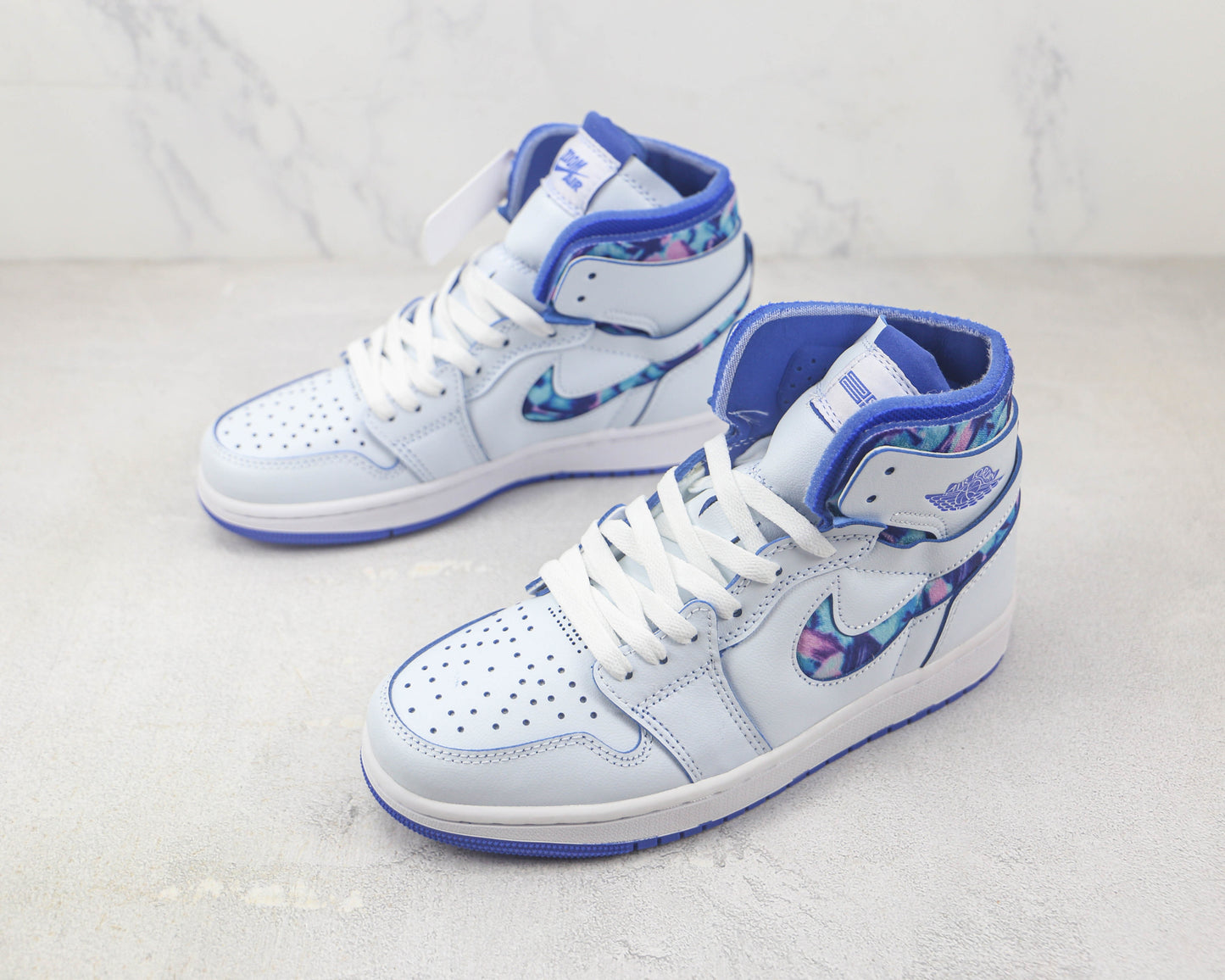 Air Jordan 1 High White Blue Tie-Dye