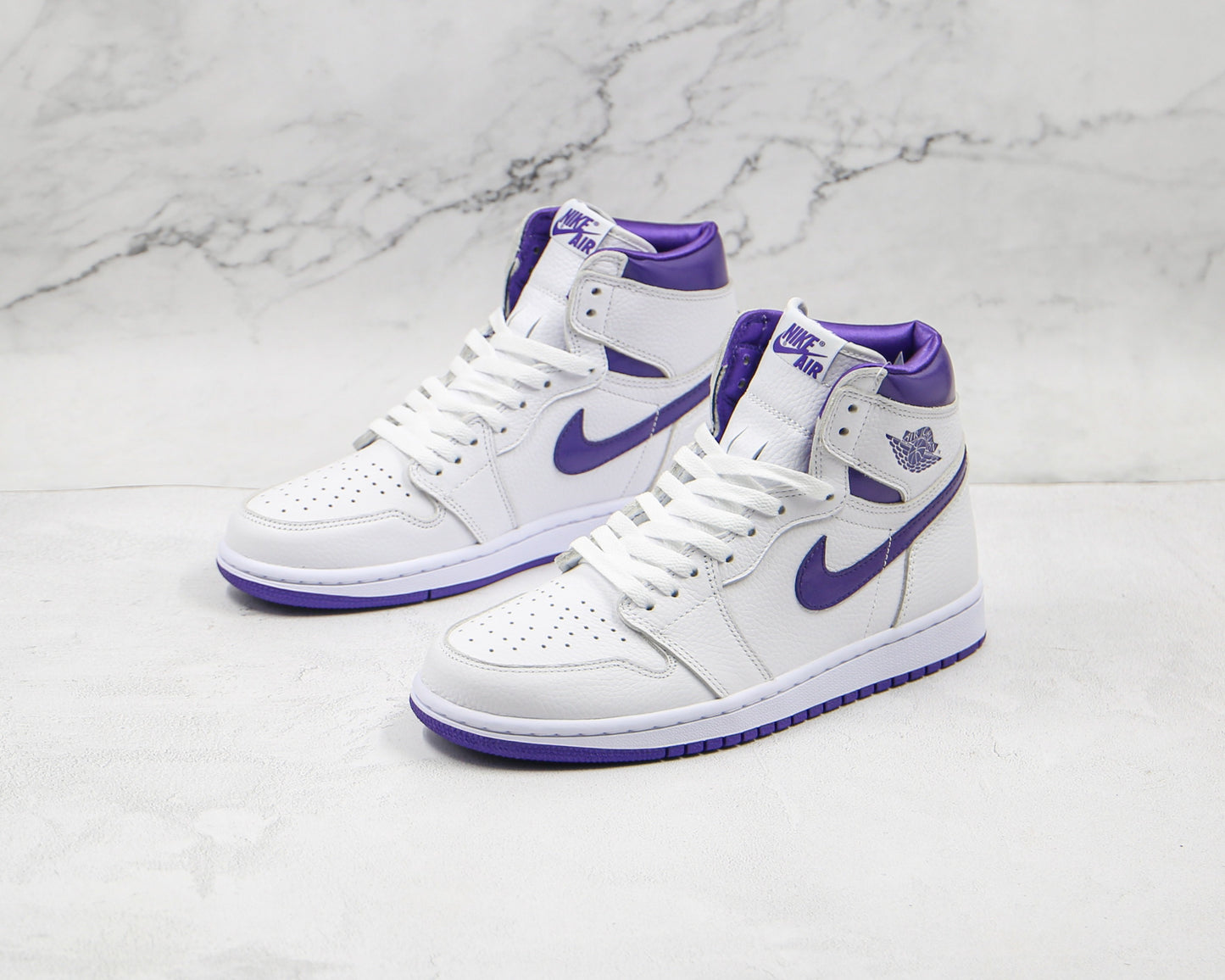 Air Jordan 1 High White Purple