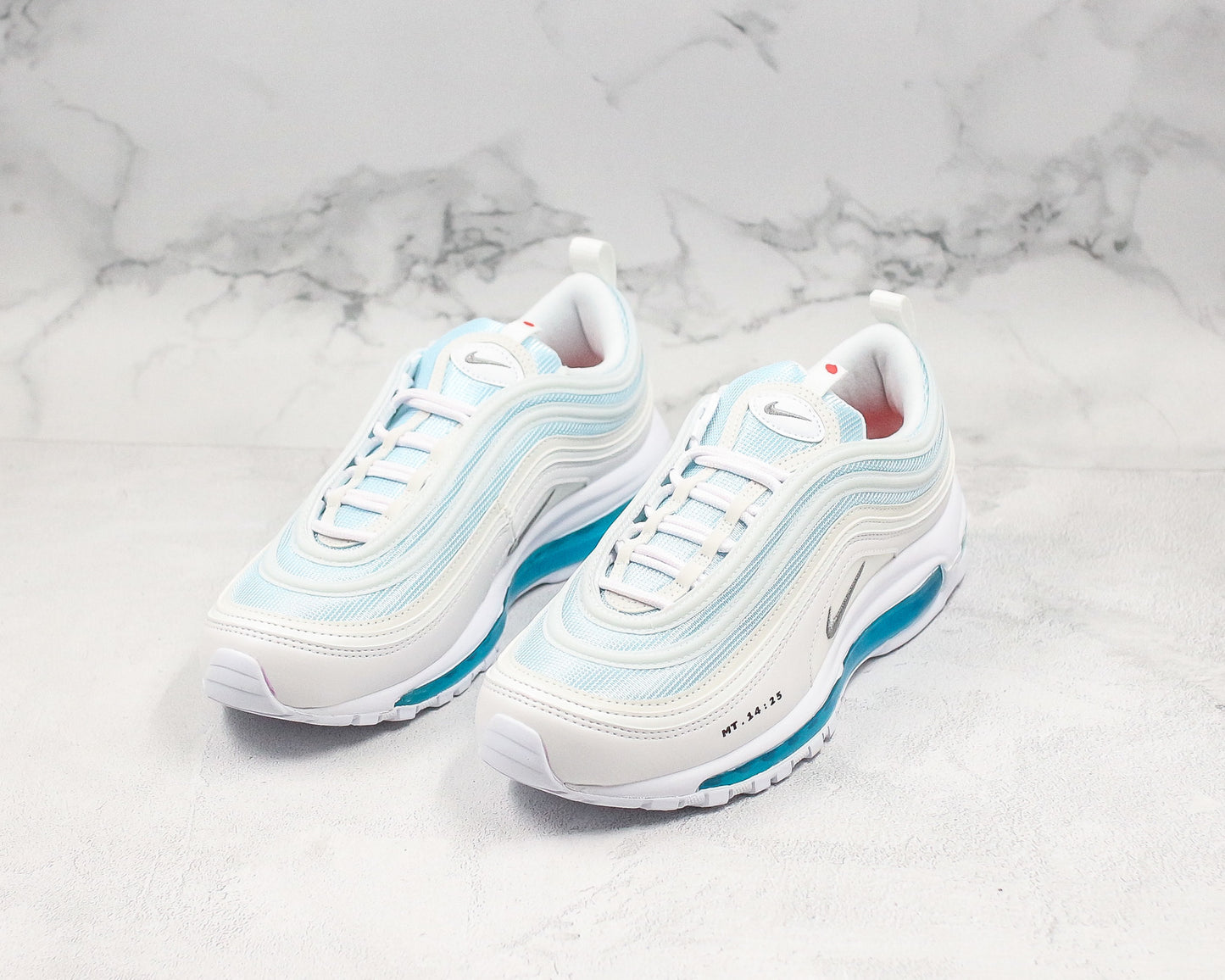 Nike Air Max 97 MSCHF x INRI Jesus Shoes Blue Tint