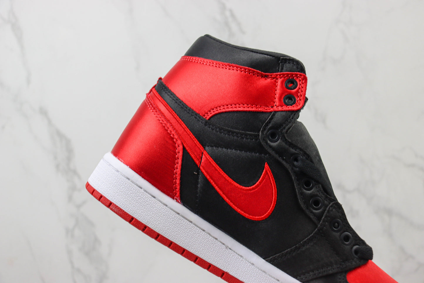 Air Jordan 1 High Satin Black Red