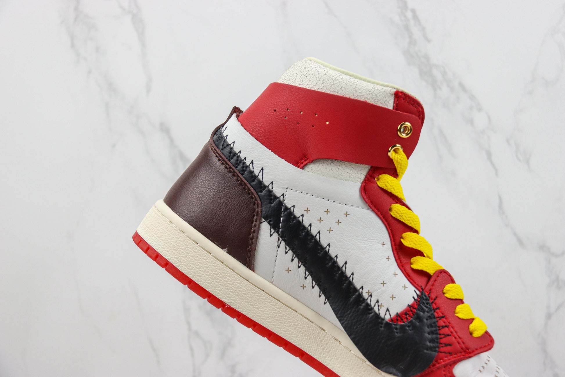 Air Jordan 1 High Red Glitter Patchwork
