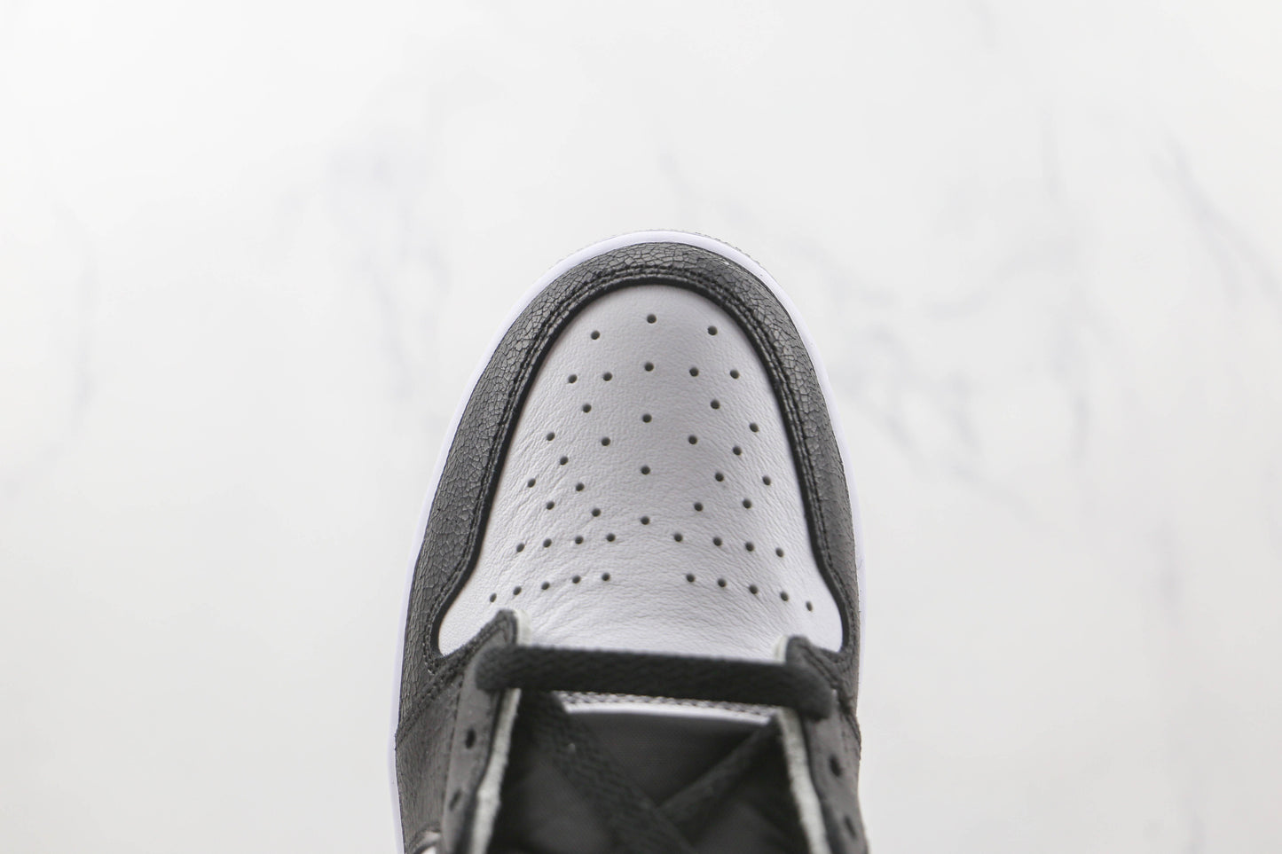 Air Jordan 1 High Black White Silver Heel