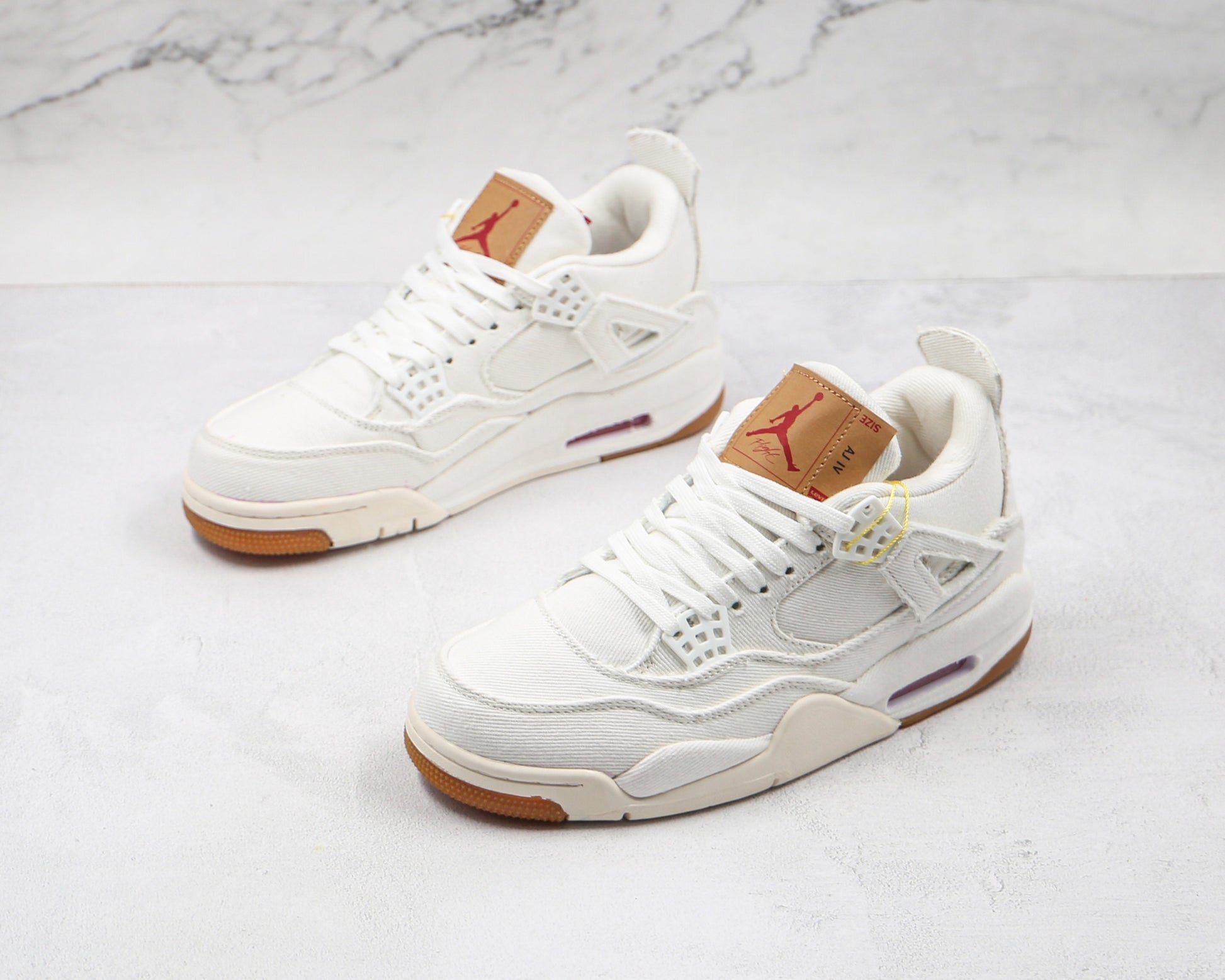 Air Jordan 4 Levis White Denim