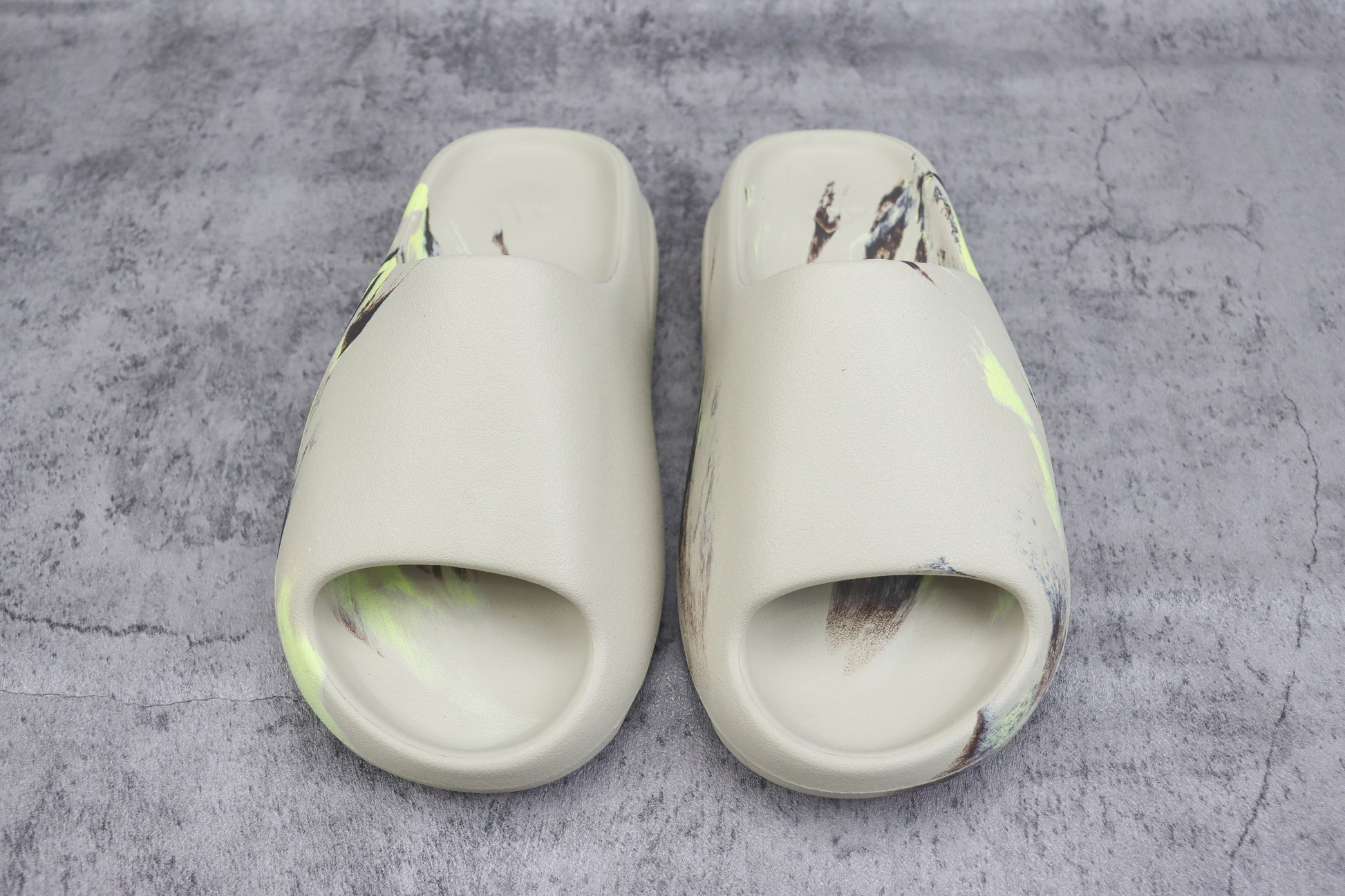Adidas Yeezy Slide Grey Yellow Camo