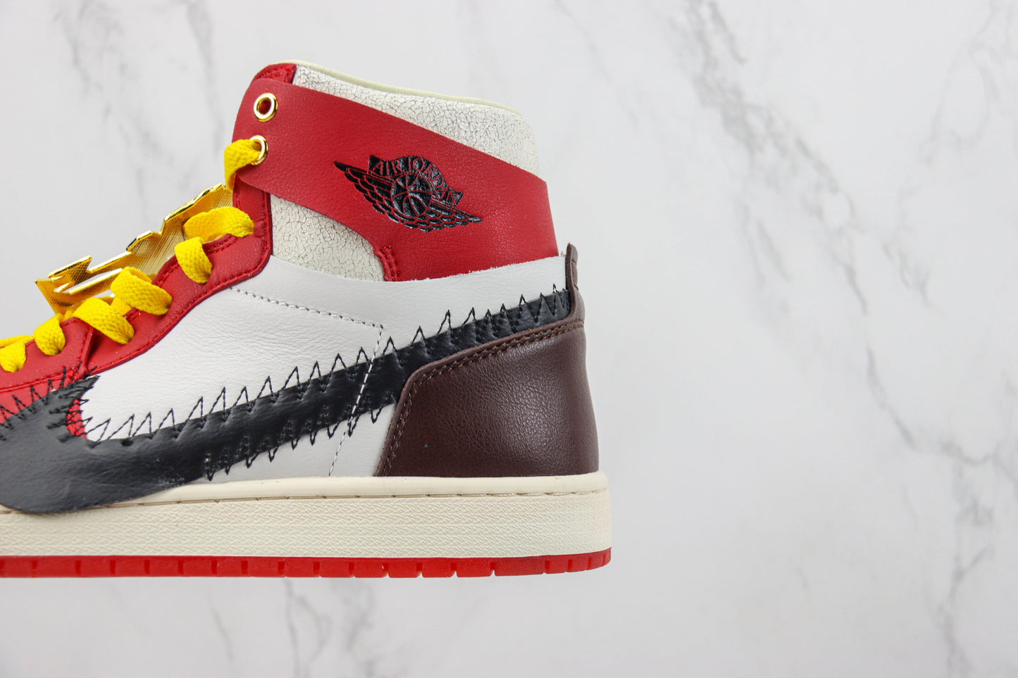 Air Jordan 1 High Red Glitter Patchwork