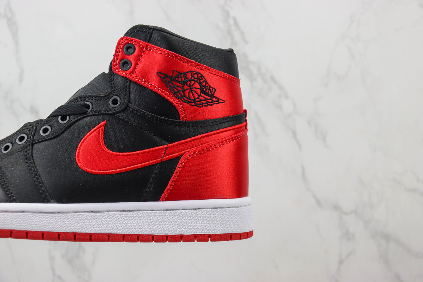 Air Jordan 1 High Satin Black Red