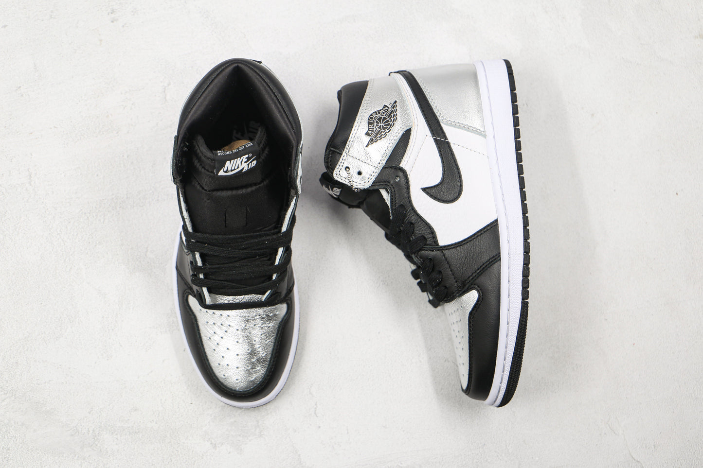 Air Jordan 1 High Black Silver