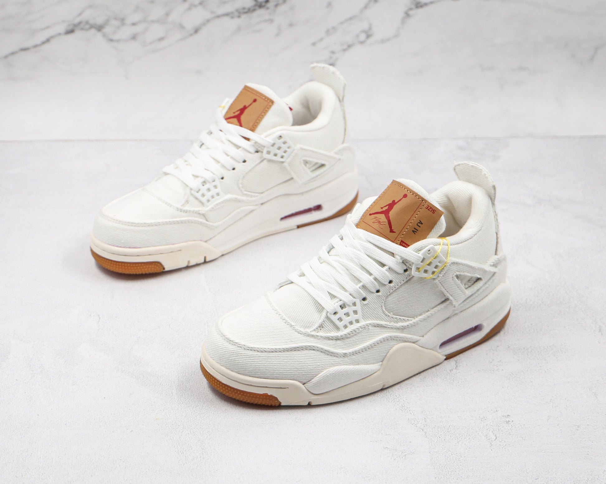 Air Jordan 4 Levis White Denim