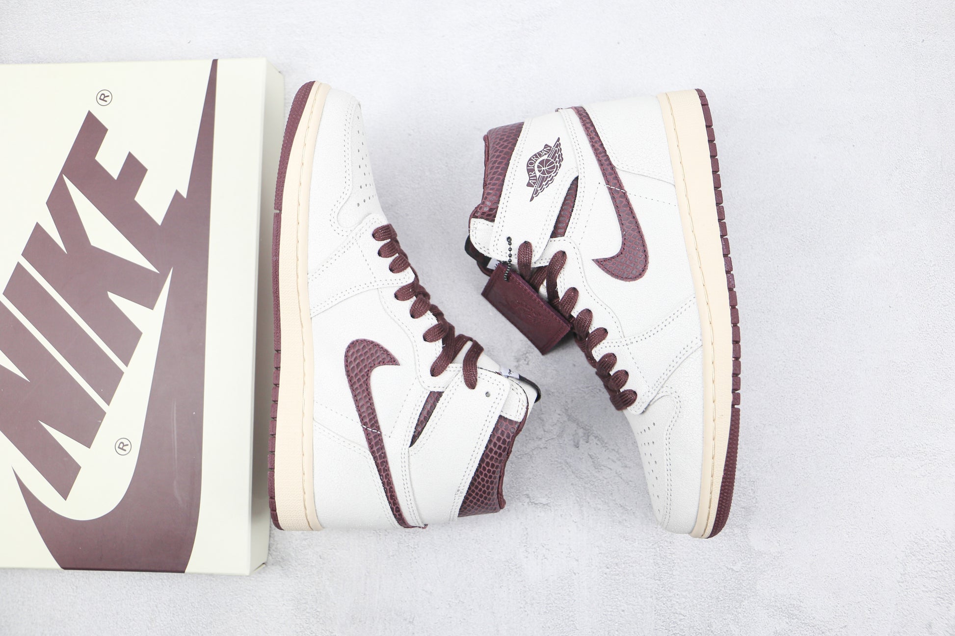 Air Jordan 1 High A Ma Maniere Burgundy Snakeskin