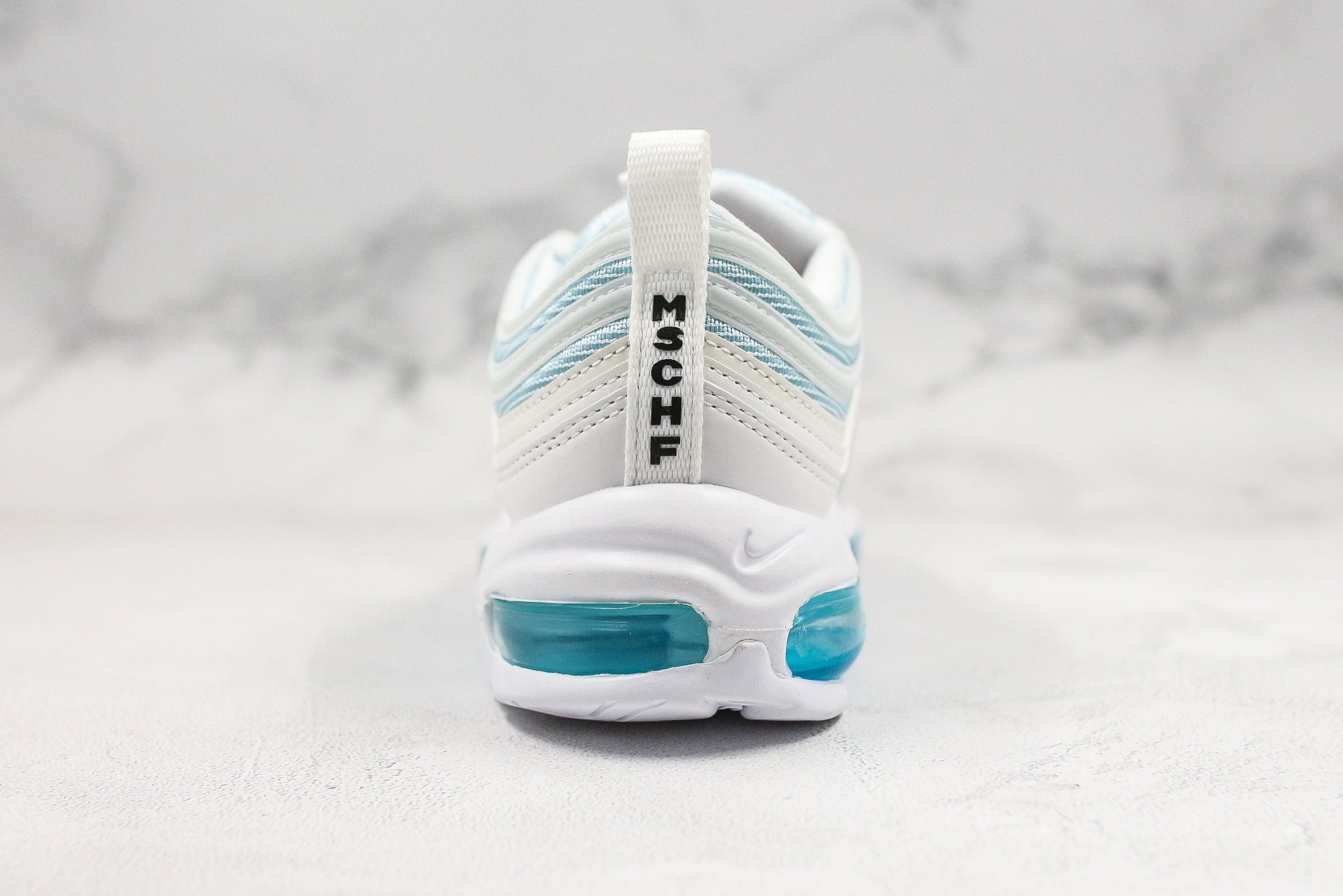 Nike Air Max 97 MSCHF x INRI Jesus Shoes Blue Tint