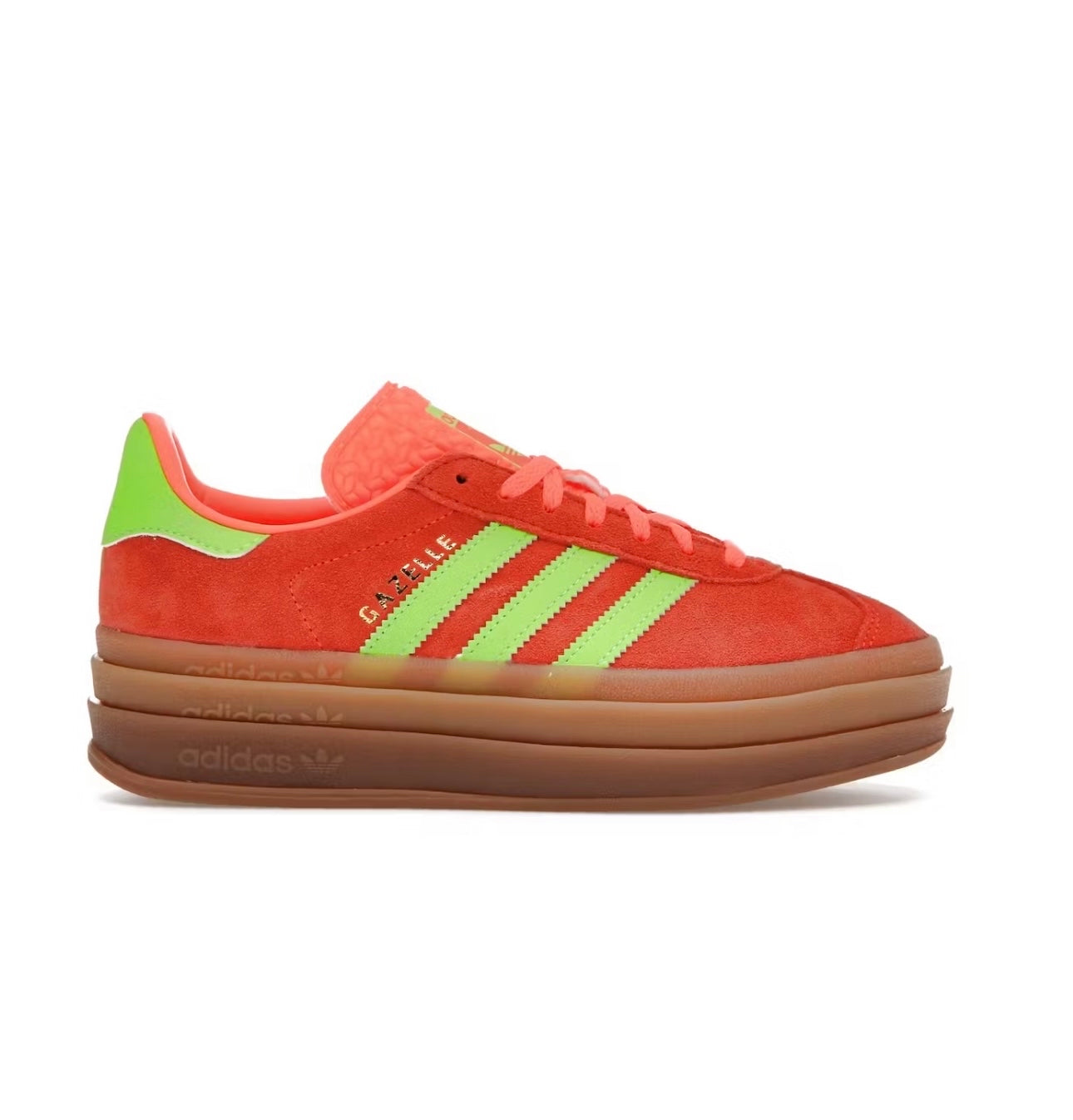 Adidas gazelle red green platform