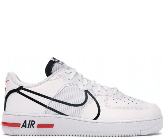 Nike Air Force 1 White Black Outline Swoosh