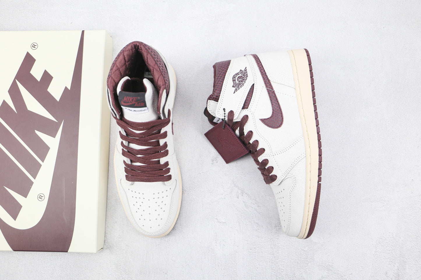 Air Jordan 1 High A Ma Maniere Burgundy Snakeskin