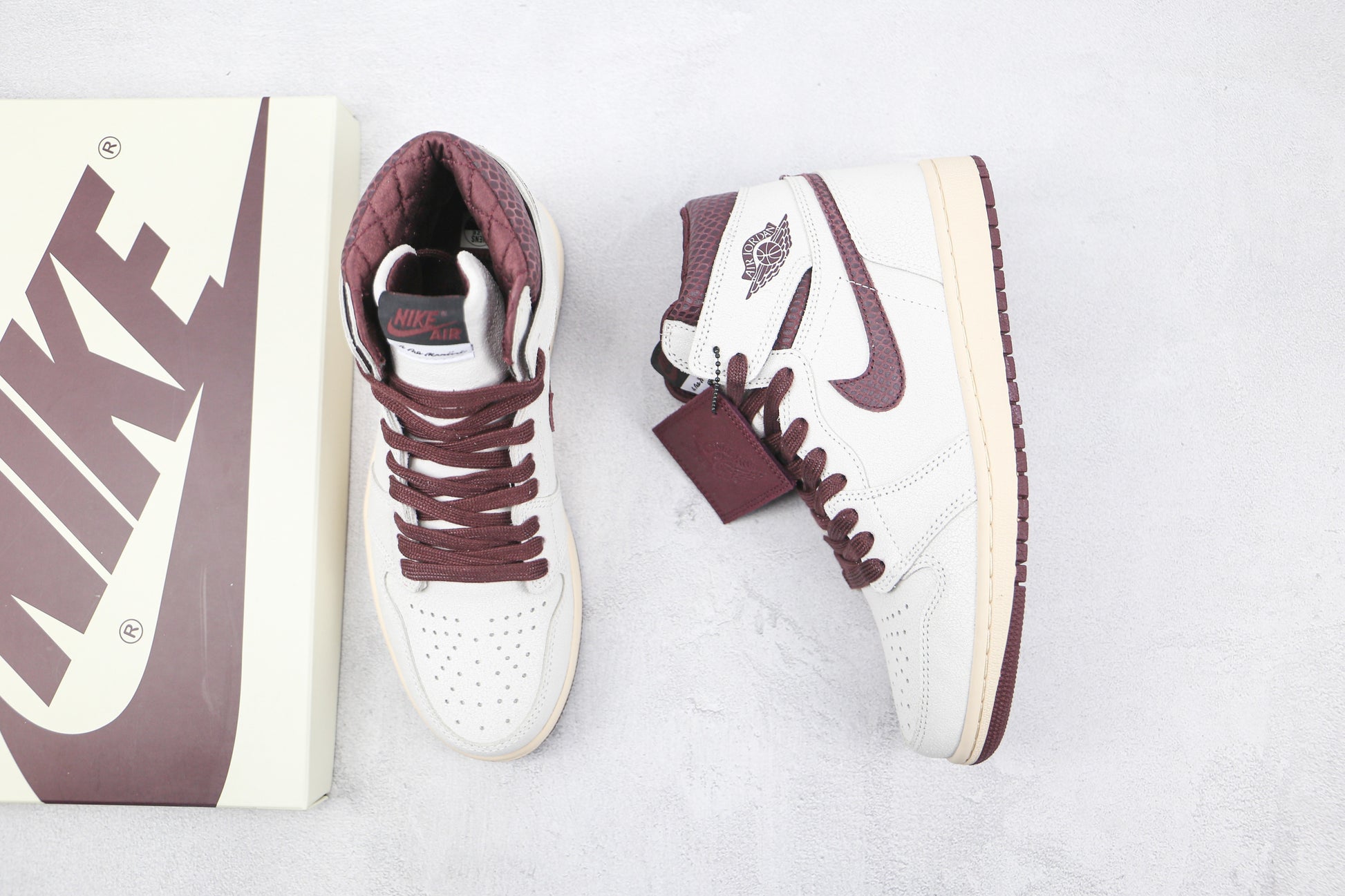 Air Jordan 1 High A Ma Maniere Burgundy Snakeskin
