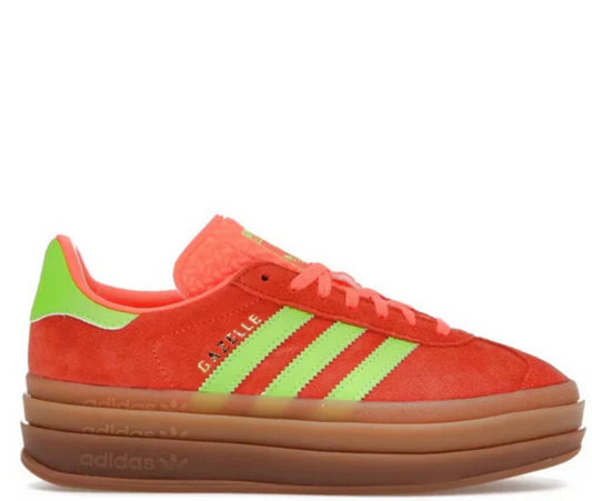 Adidas gazelle red green platform