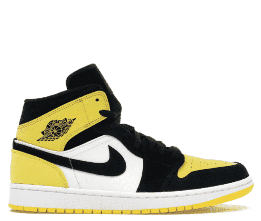 Air Jordan 1 Mid Yellow Toe Black