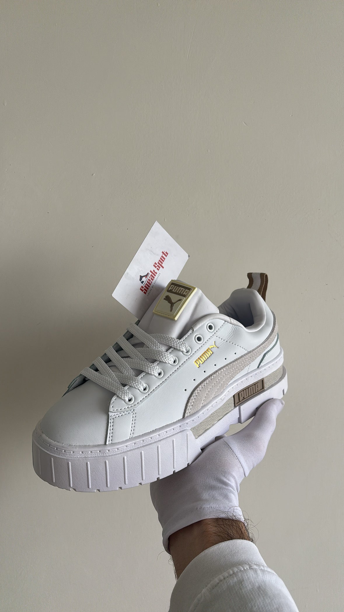 PUMA Mayze Platform White Oatmeal