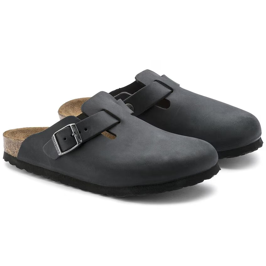 Birkenstock Slippers Oiled Leather Black