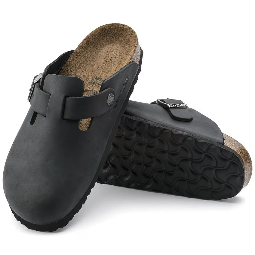 Birkenstock Slippers Oiled Leather Black