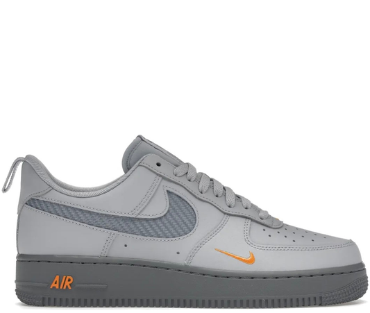Nike Air Force 1 Grey Orange Mini Swoosh