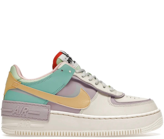 Nike Air Force 1 Beige Teal Layered Panels