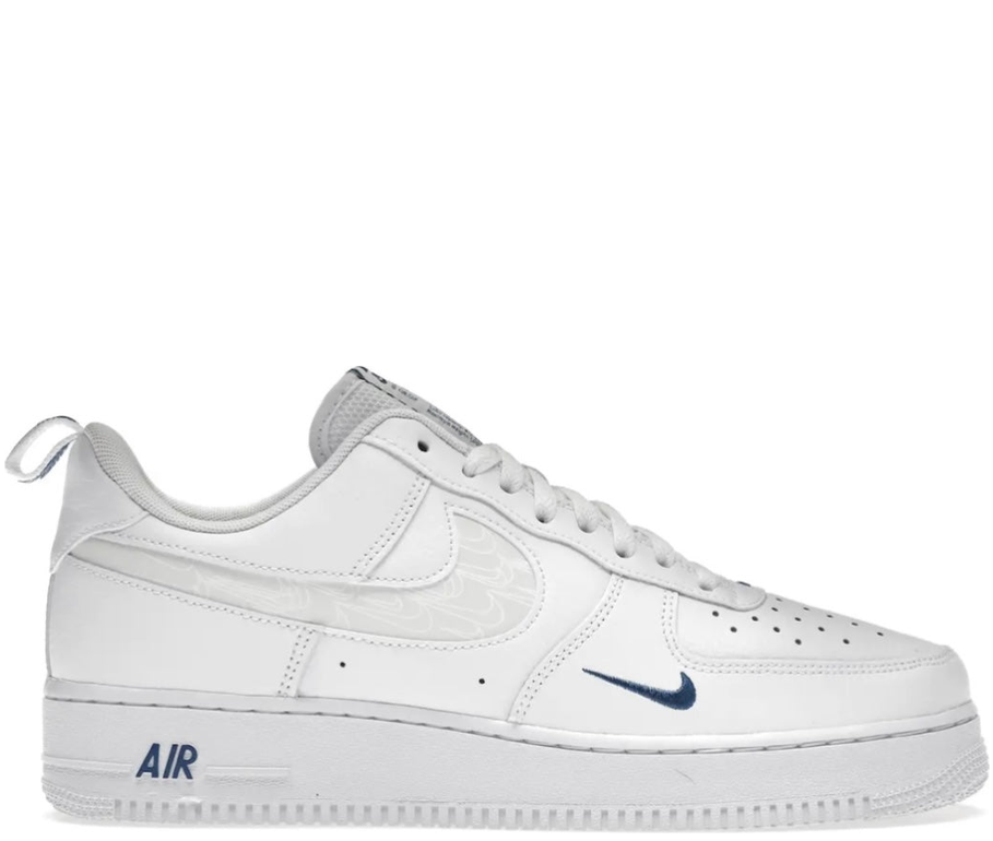Nike Air Force 1 White Mini Blue Swoosh