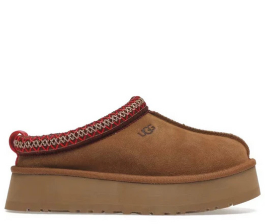 Ugg Tazz Platform Slippers Brown Red